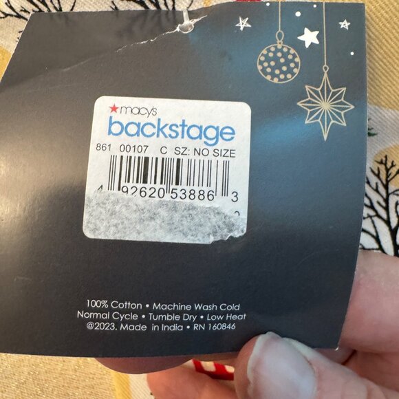 Macys Cotton holiday dish towels New holiday scene and gold gift home decor - Picture 7 of 7